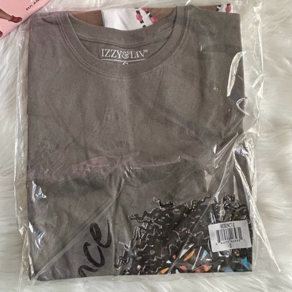 #014.B Sz S Extended Tee Shirt Faux Leather 'like' Finish - NWOT - Picture 7 of 9